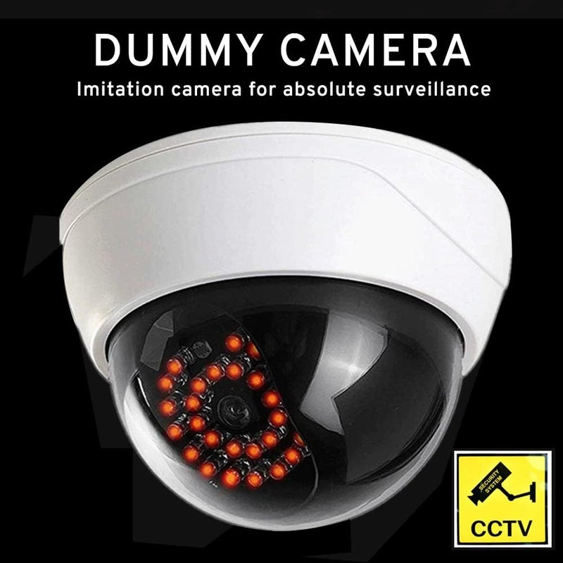 MaximalPower Fake CCTV Security Dummy Dome Camera with Red LED Light for Home, Shop, Business, etc. (1 Pack) - Image 2